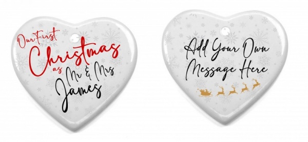 Our First Christmas - Personalised Ceramic Heart